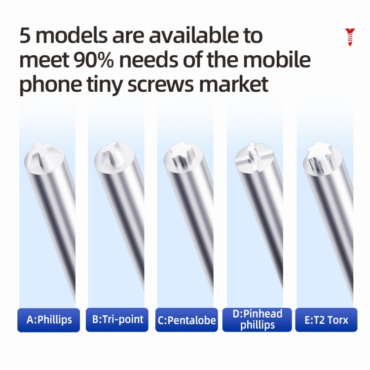 5 in 1 QianLi iWhale Special S2 Steel Magnetic Torque 3D Screwdriver, A/B/C/D/E