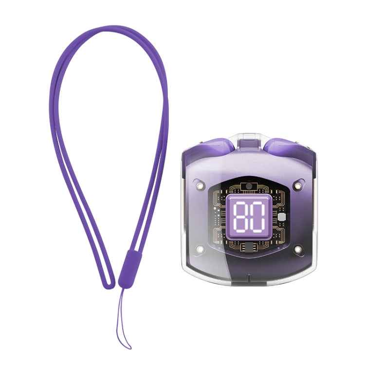 ROCK RAU0766 Bubble Transparent TWS Wireless Bluetooth Earphone with Lanyard