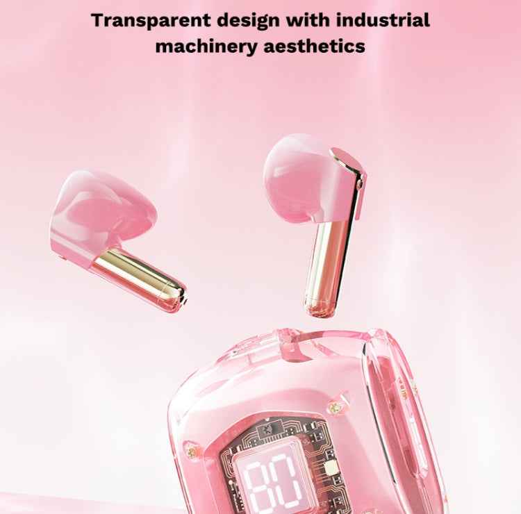 ROCK RAU0766 Bubble Transparent TWS Wireless Bluetooth Earphone with Lanyard