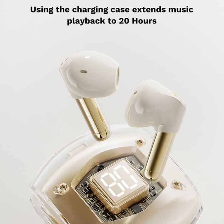 ROCK RAU0766 Bubble Transparent TWS Wireless Bluetooth Earphone with Lanyard