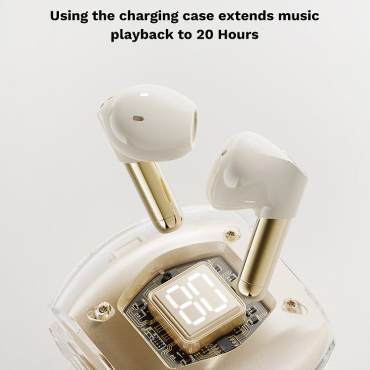 ROCK RAU0766 Bubble Transparent TWS Wireless Bluetooth Earphone with Lanyard