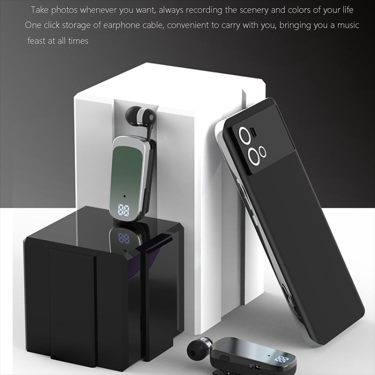 K65 Business Lavalier Retractable Cable Bluetooth Earphone