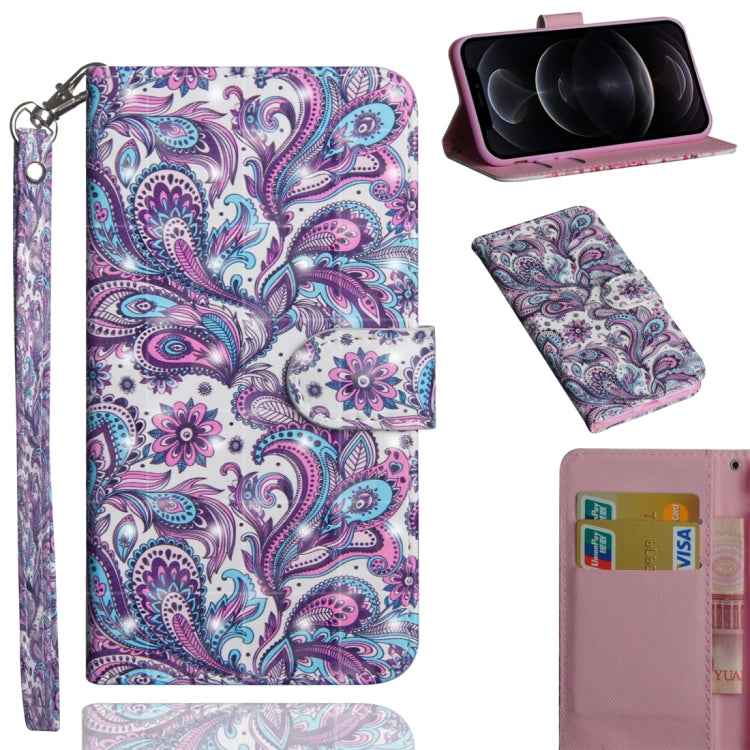 3D Painting Pattern Horizontal Flip TPU + PU Leather Case with Holder & Card Slots & Wallet, For iPhone 12 mini, For iPhone 12 / 12 Pro, For iPhone 12 Pro Max, For Xiaomi Redmi 9