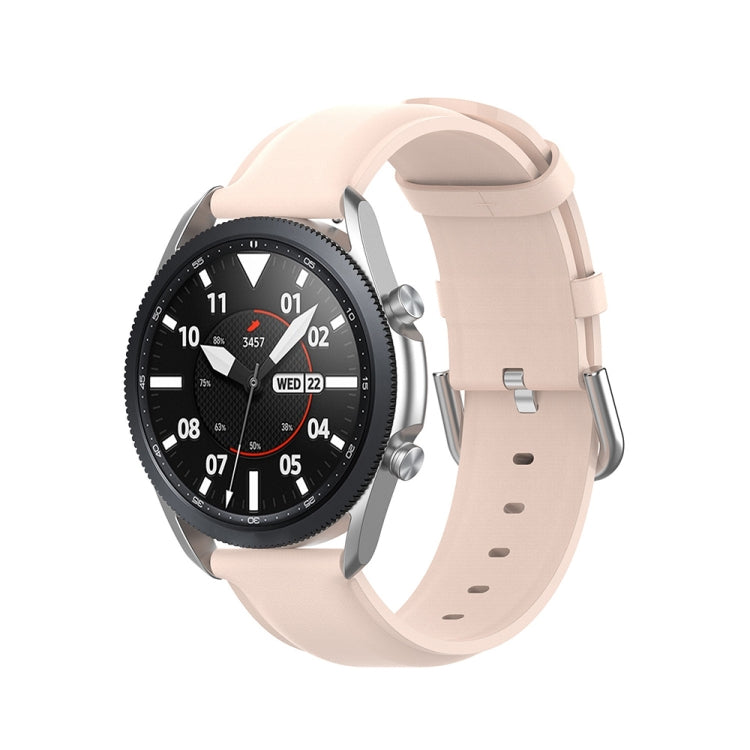 Round Tail Leather Strap, Size: Free Size 22mm, For Galaxy Watch 3 45mm