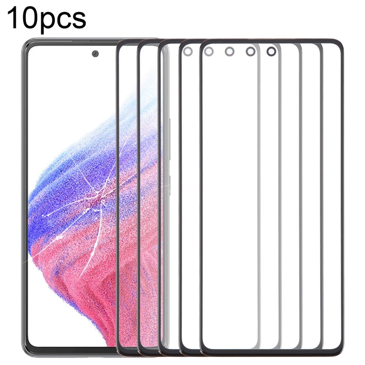 10pcs Front Screen Outer Glass Lens with OCA Optically Clear Adhesive, For Samsung Galaxy F15 SM-E156B, For Samsung Galaxy A15 5G SM-A156B, For Samsung Galaxy A55 SM-A556B, For Samsung Galaxy A35 SM-A356B, For Samsung Galaxy S24+ SM-S926B��������������...