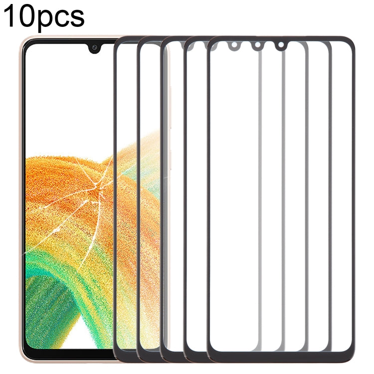 10pcs Front Screen Outer Glass Lens with OCA Optically Clear Adhesive, For Samsung Galaxy F15 SM-E156B, For Samsung Galaxy A15 5G SM-A156B, For Samsung Galaxy A55 SM-A556B, For Samsung Galaxy A35 SM-A356B, For Samsung Galaxy S24+ SM-S926B��������������...