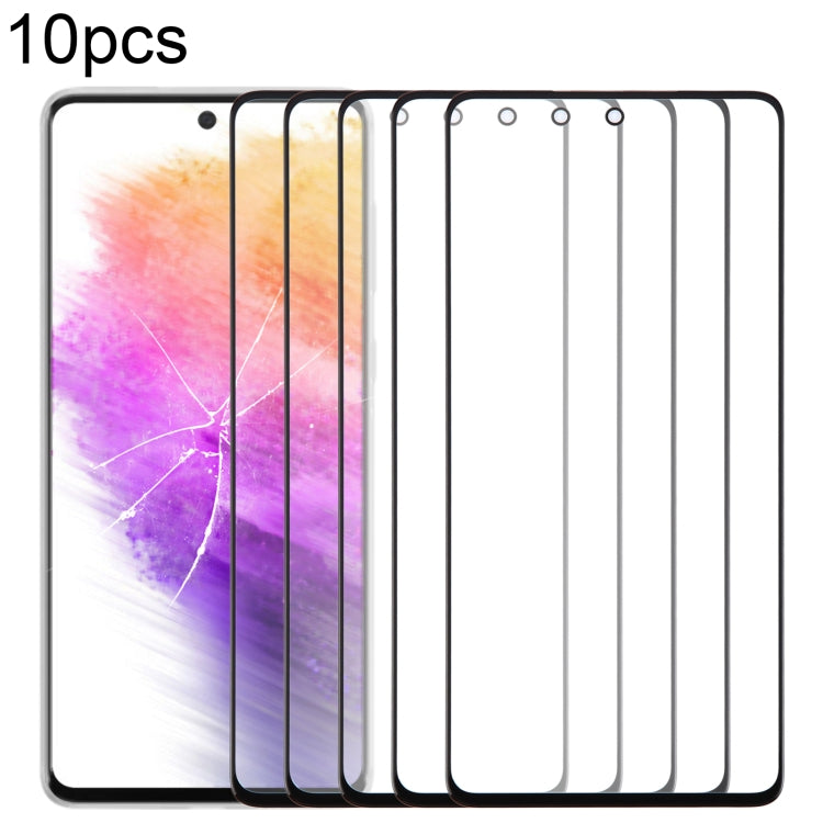 10pcs Front Screen Outer Glass Lens with OCA Optically Clear Adhesive, For Samsung Galaxy F15 SM-E156B, For Samsung Galaxy A15 5G SM-A156B, For Samsung Galaxy A55 SM-A556B, For Samsung Galaxy A35 SM-A356B, For Samsung Galaxy S24+ SM-S926B��������������...