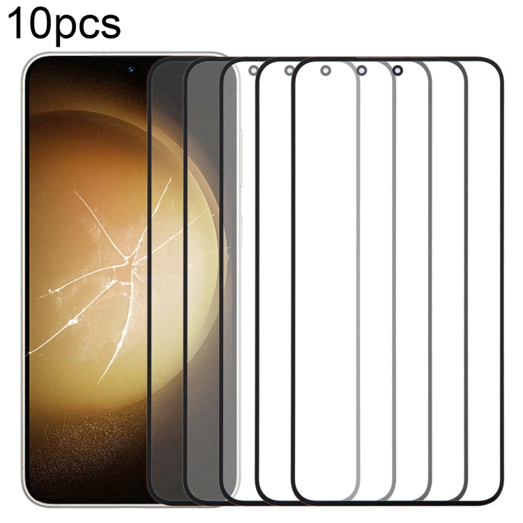 10pcs Front Screen Outer Glass Lens with OCA Optically Clear Adhesive, For Samsung Galaxy F15 SM-E156B, For Samsung Galaxy A15 5G SM-A156B, For Samsung Galaxy A55 SM-A556B, For Samsung Galaxy A35 SM-A356B, For Samsung Galaxy S24+ SM-S926B��������������...