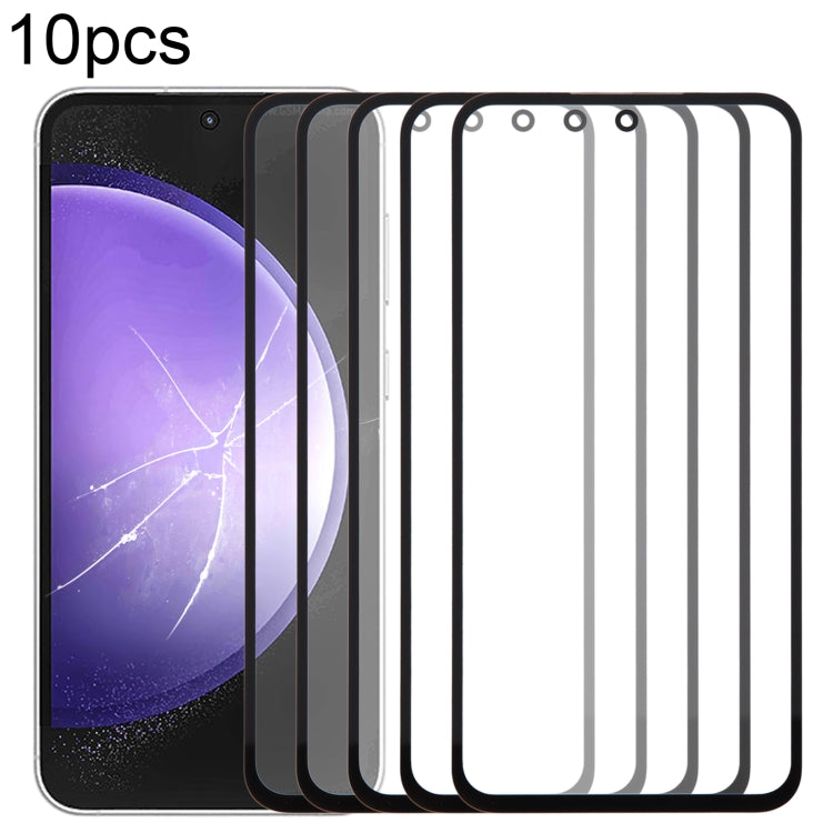 10pcs Front Screen Outer Glass Lens with OCA Optically Clear Adhesive, For Samsung Galaxy F15 SM-E156B, For Samsung Galaxy A15 5G SM-A156B, For Samsung Galaxy A55 SM-A556B, For Samsung Galaxy A35 SM-A356B, For Samsung Galaxy S24+ SM-S926B��������������...