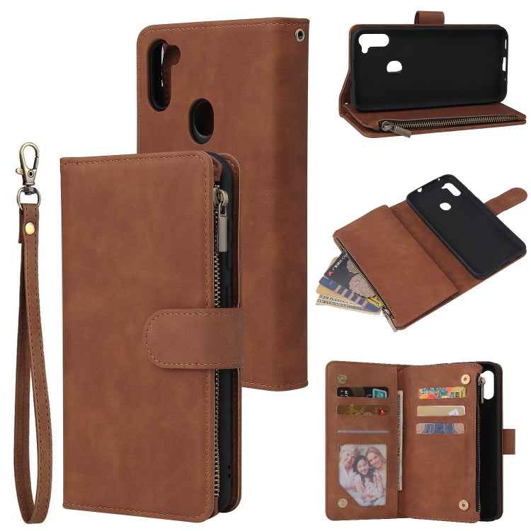Multifunctional Retro Frosted Horizontal Flip Leather Case with Card Slot & Holder & Zipper Wallet & Photo Frame & Lanyard, For iPhone 12 Pro Max, For iPhone 12 / 12 Pro, For iPhone 12 mini, For Samsung Galaxy A11, For Samsung Galaxy A21s              ...