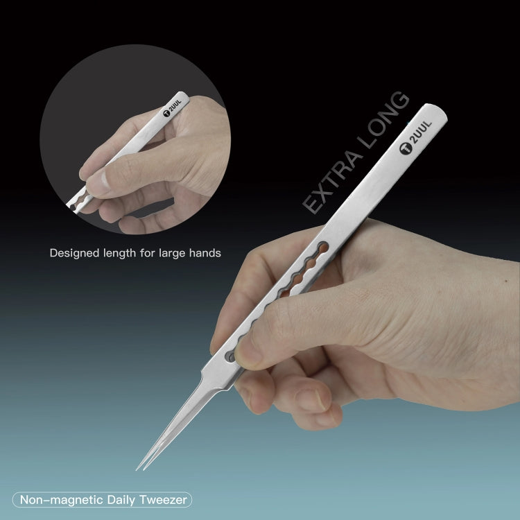 2UUL Non-magnetic Stainless Stencil Tweezers with Holes, TW21, TW22