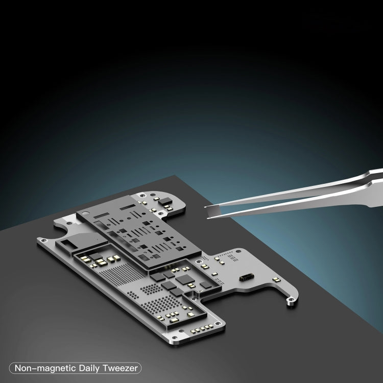 2UUL Non-magnetic Stainless Stencil Tweezers with Holes, TW21, TW22