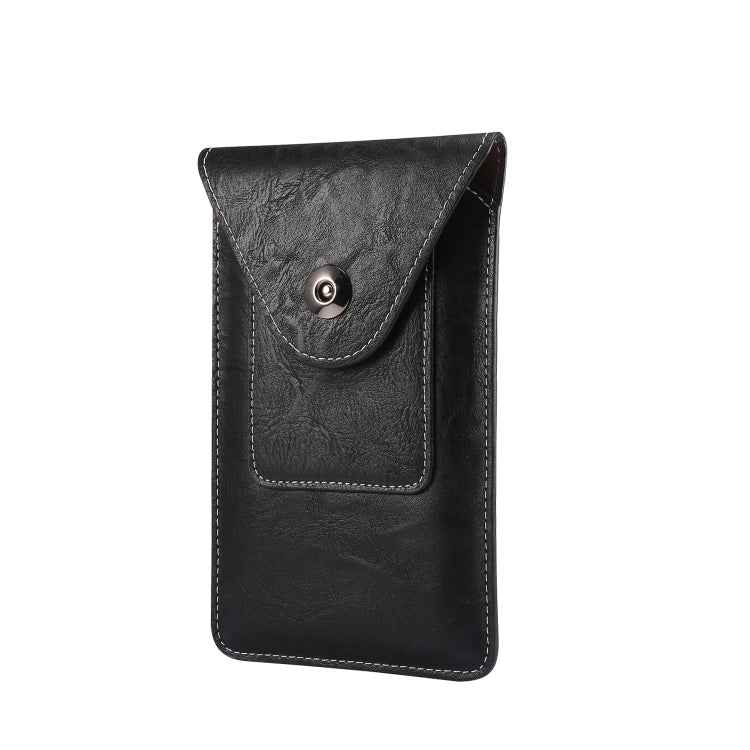 Elephant Texture Men Leisure Simple Universal Mobile Phone Waist Pack Leather Case with Card Slot, Suitable for 6.7-6.9 inch Smartphones, For iPhone 12 Pro Max
