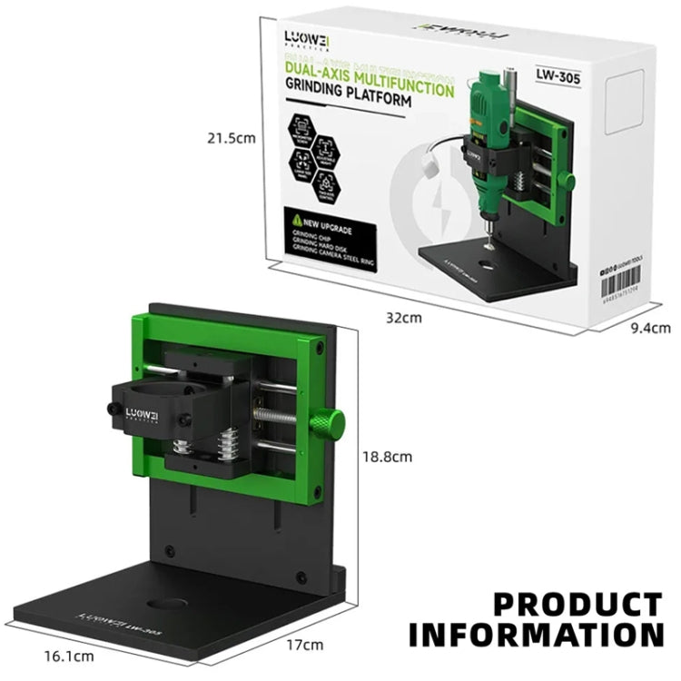 Luowei LW-305 Dual Axis Multifunctional Screen IC and Camera Outer Iron Ring Grinding Platform, LW-305