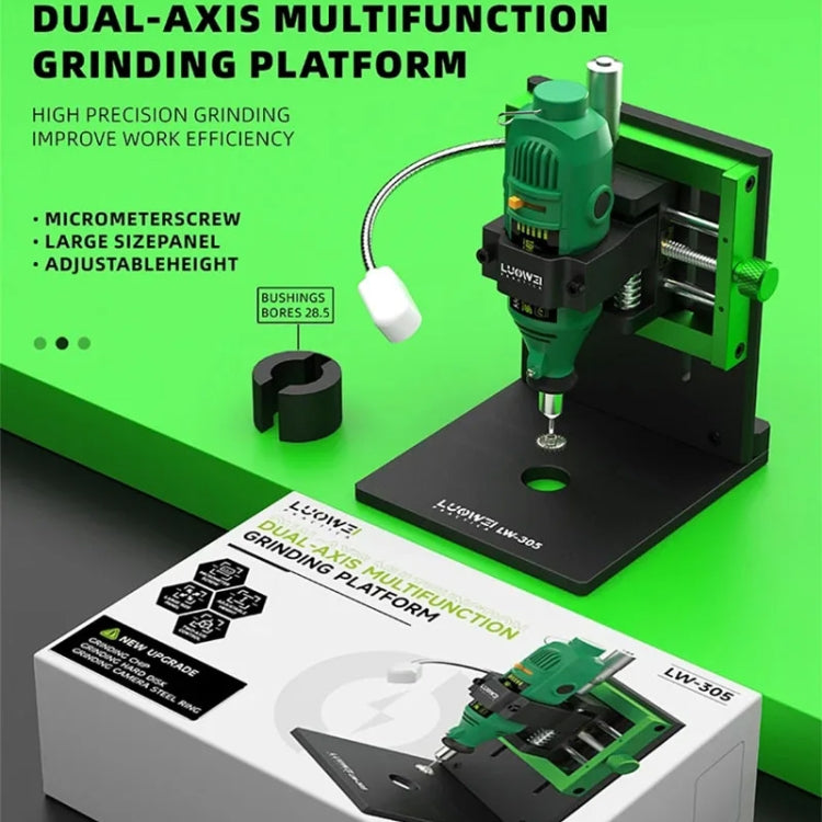 Luowei LW-305 Dual Axis Multifunctional Screen IC and Camera Outer Iron Ring Grinding Platform, LW-305