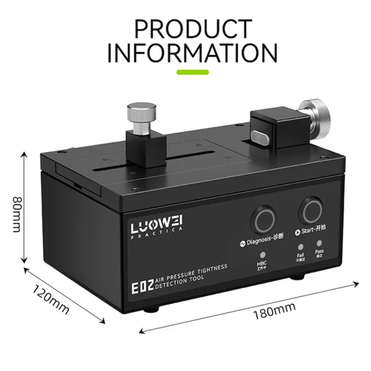 Luowei LW-E02 Phone Airtightness Electric Tester Supports Positive / Negative Pressure Test, US Plug, LW-E02