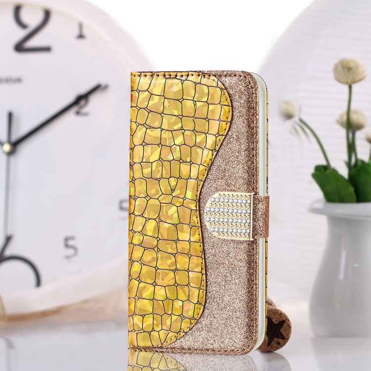 Laser Glitter Powder Matching Crocodile Texture Horizontal Flip Leather Case with Card Slots & Holder & Wallet, For iPhone 12 mini, For iPhone 12 / 12 Pro, For iPhone 12 Pro Max, For Samsung Galaxy Note20, For Samsung Galaxy Note20 Ultra               ...