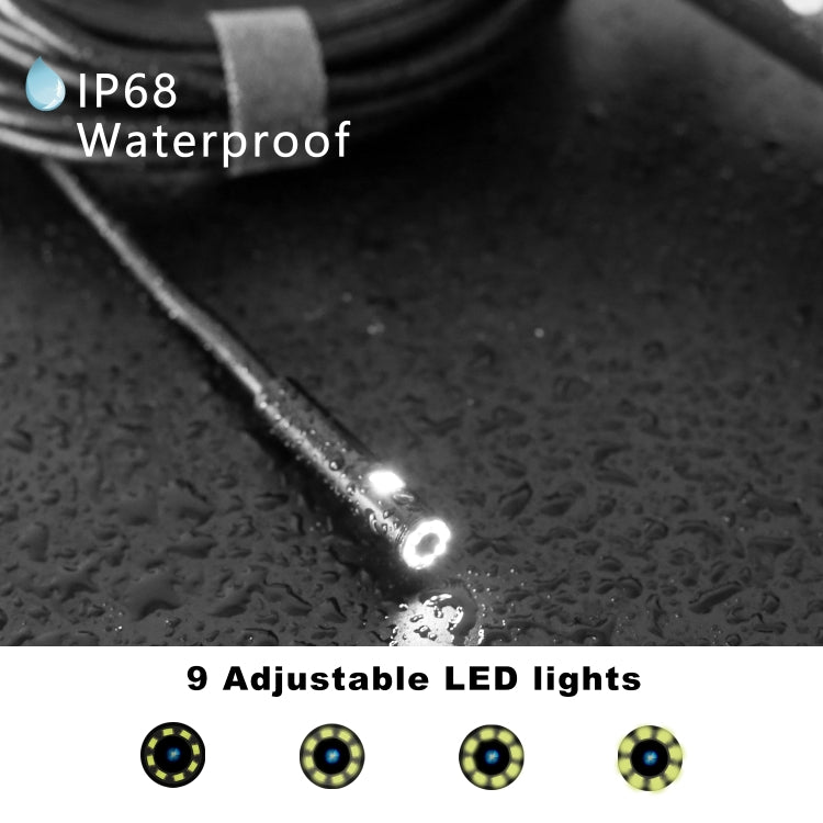 F280 8mm 1080P IP68 Waterproof Dual Camera WiFi Digital Endoscope, 2m Hard Cable, 5m Hard Cable, 10m Hard Cable