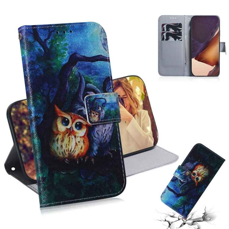 Coloured Drawing Horizontal Flip Leather Case, with Holder & Card Slots & Wallet, For Samsung Galaxy Note 20, For Samsung Galaxy Note 20 Ultra
