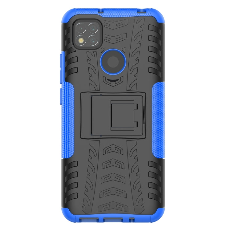 Tire Texture Shockproof TPU + PC Protective Case with Holder, For Xiaomi Redmi 9C