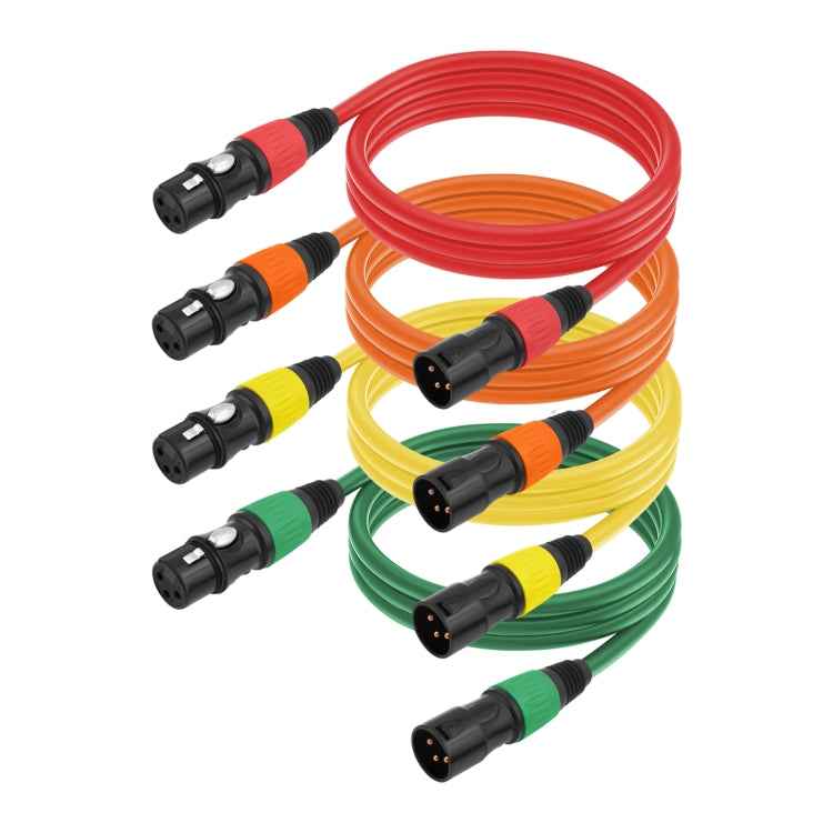 4 Color / Set JC1015 XLR 3pin Male to Female Audio Cable, 1m, 1.8m
