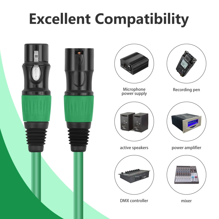 5 Color / Set JC1015 XLR 3pin Male to Female Audio Cable, 1m, 1.8m