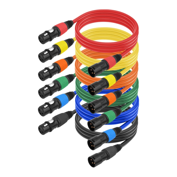 6 Color / Set JC1015 XLR 3pin Male to Female Audio Cable, 1m, 1.8m