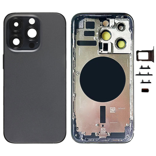For iPhone 14 Pro Battery Back Cover with Side Keys & Card Tray, US Version, China Version, CE EU Version