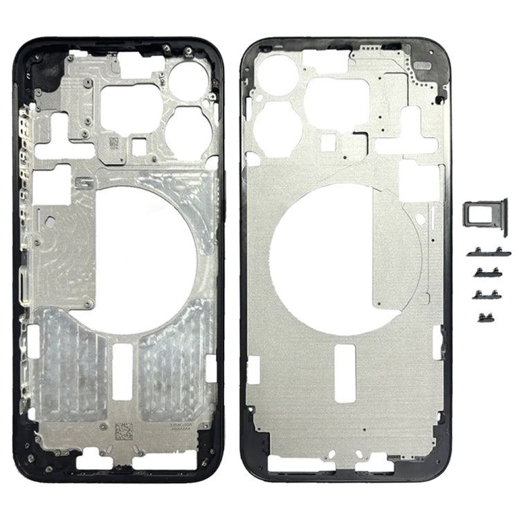 For iPhone 15 Pro Max Middle Frame Bezel Plate with Side Keys + Card Tray, China Version, US Version, CE EU Version