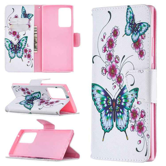 Colored Drawing Pattern Horizontal Flip Leather Case with Holder & Card Slots & Wallet, For Samsung Galaxy Note20 Ultra