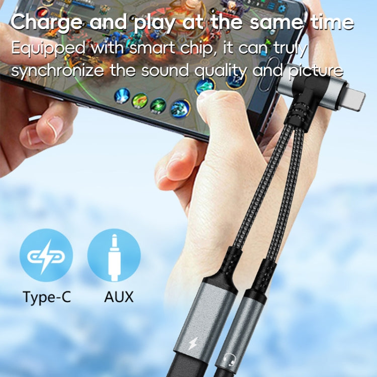 4 in 1 8 Pin / Type-C to Type-C, 3.5mm Audio Adapter Cable