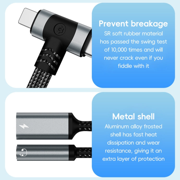 4 in 1 8 Pin / Type-C to Type-C, 3.5mm Audio Adapter Cable