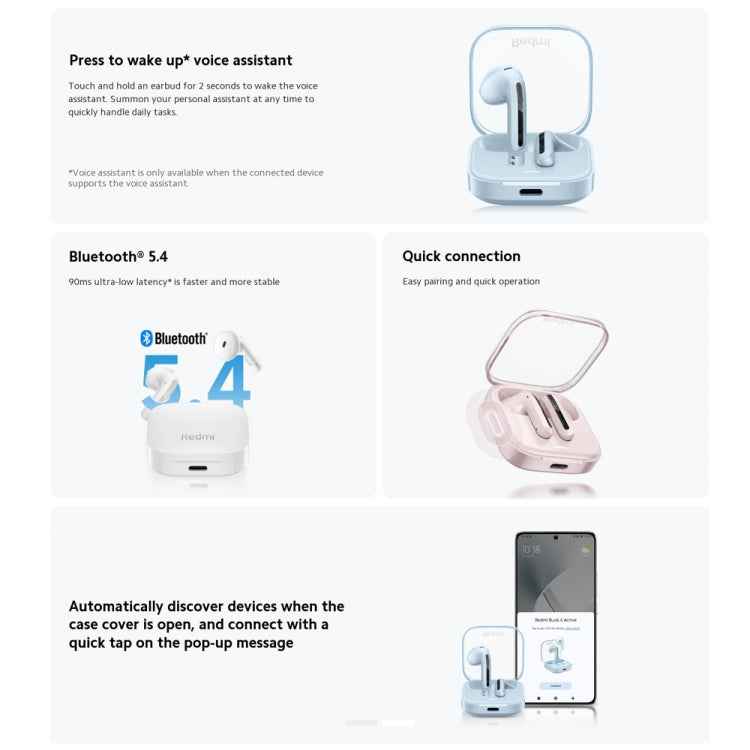Original Xiaomi Redmi Buds 6 Active BT5.4 In-ear True Wireless Earbuds