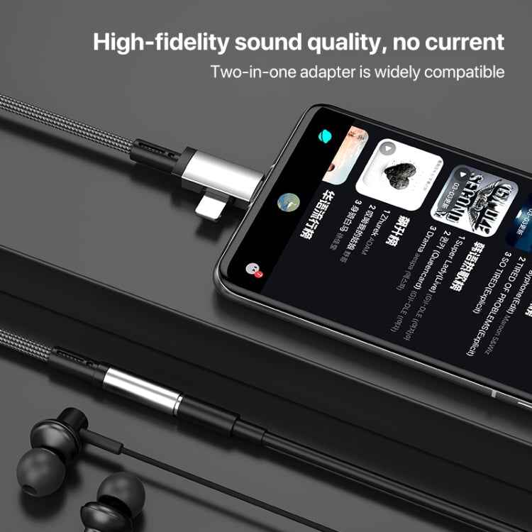 2 in 1 USB-C / Type-C, 8 Pin to 3.5mm Audio Adapter Cable