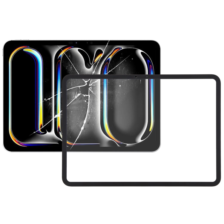 Front Screen Outer Glass Lens with OCA Optically Clear Adhesive, For iPad Air 13 2024 A2903 A2904 A2898, For iPad Air 11 2024 A2899 A2900 A2902, For iPad Pro 11 2024 A2836 A2837 A3006