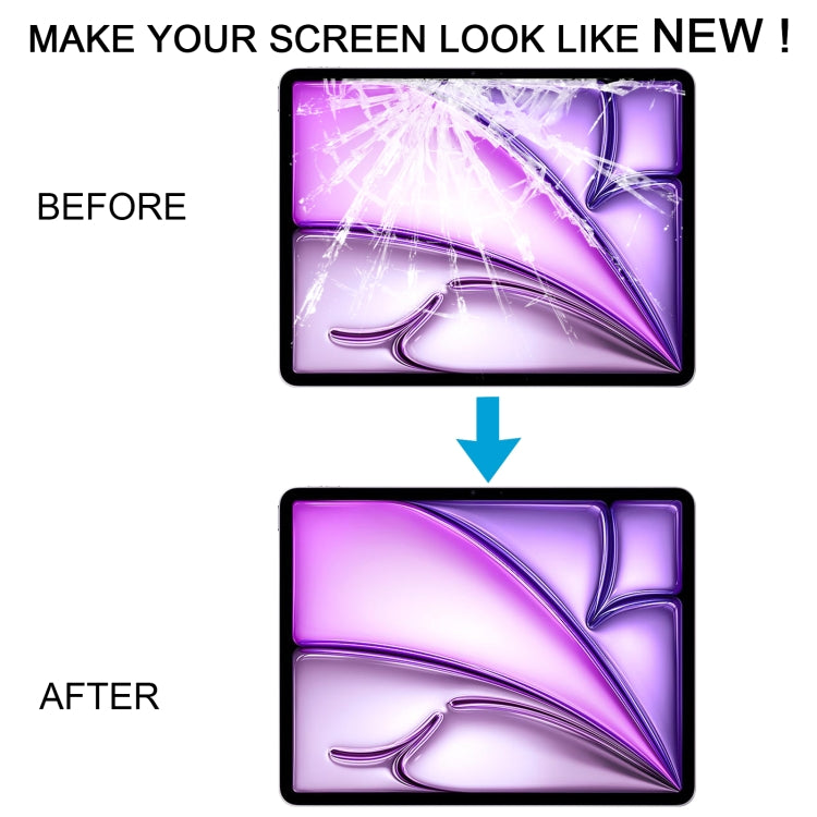 Front Screen Outer Glass Lens with OCA Optically Clear Adhesive, For iPad Air 13 2024 A2903 A2904 A2898, For iPad Air 11 2024 A2899 A2900 A2902, For iPad Pro 11 2024 A2836 A2837 A3006