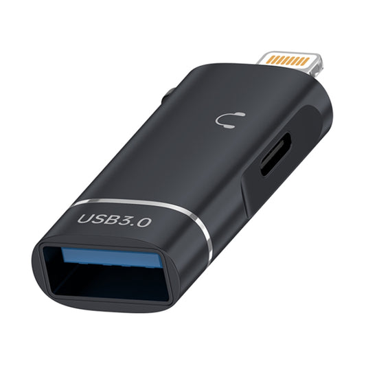 2 in 1 8 Pin to USB and Type-C Earphone Adapter