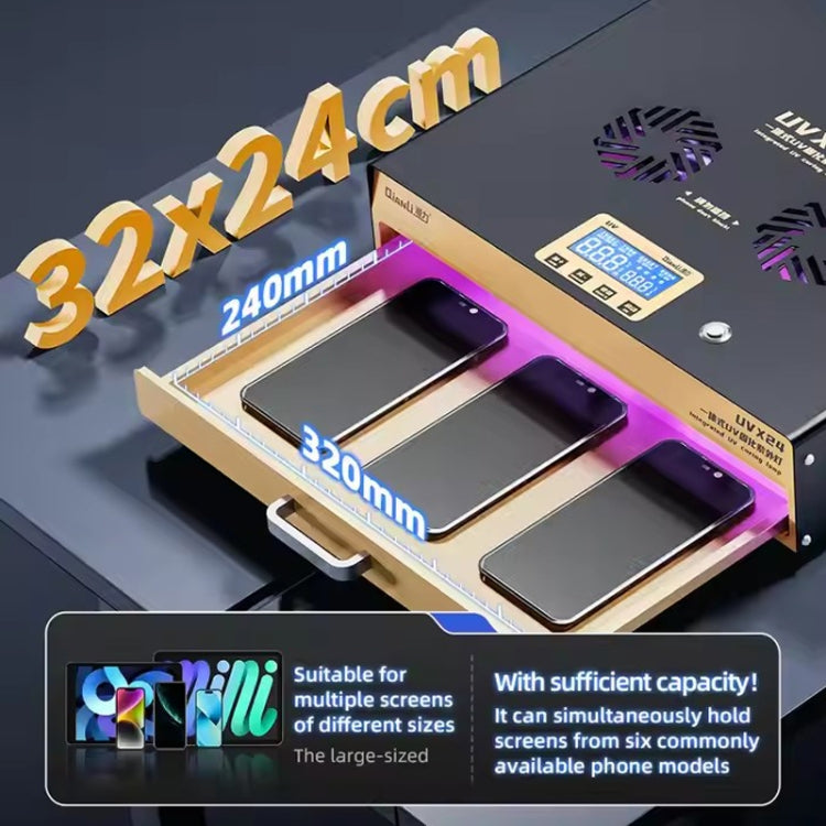 Qianli UVX24 16 inch Powerful Integrated UV Curing Lamp Box, US Plug, UK Plug, EU Plug