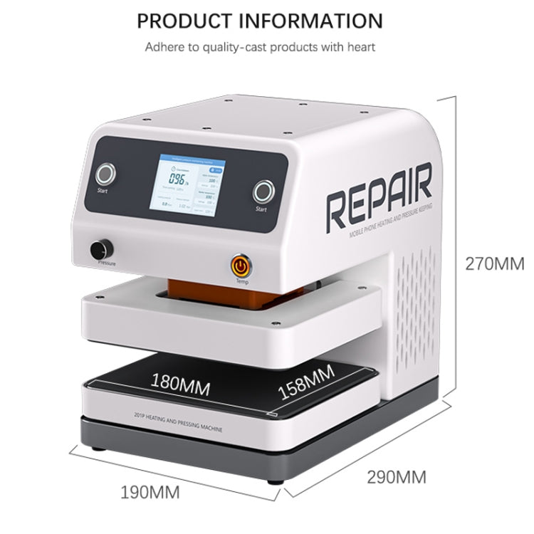 TBK 201P Frame / Screen / Back Cover Pressure Holding Machine with Built-in Vacuum Pump, US Plug, UK Plug, EU Plug, AU Plug