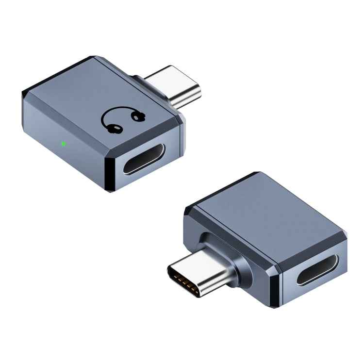 Type-C / USB-C to 8 Pin Earphone Side Bend Adapter