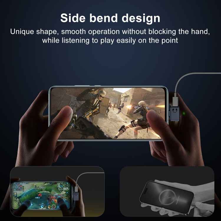 Type-C / USB-C to 8 Pin Earphone Side Bend Adapter