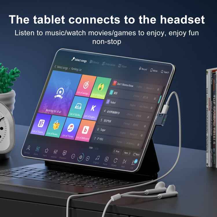 Type-C / USB-C to 8 Pin Earphone Side Bend Adapter