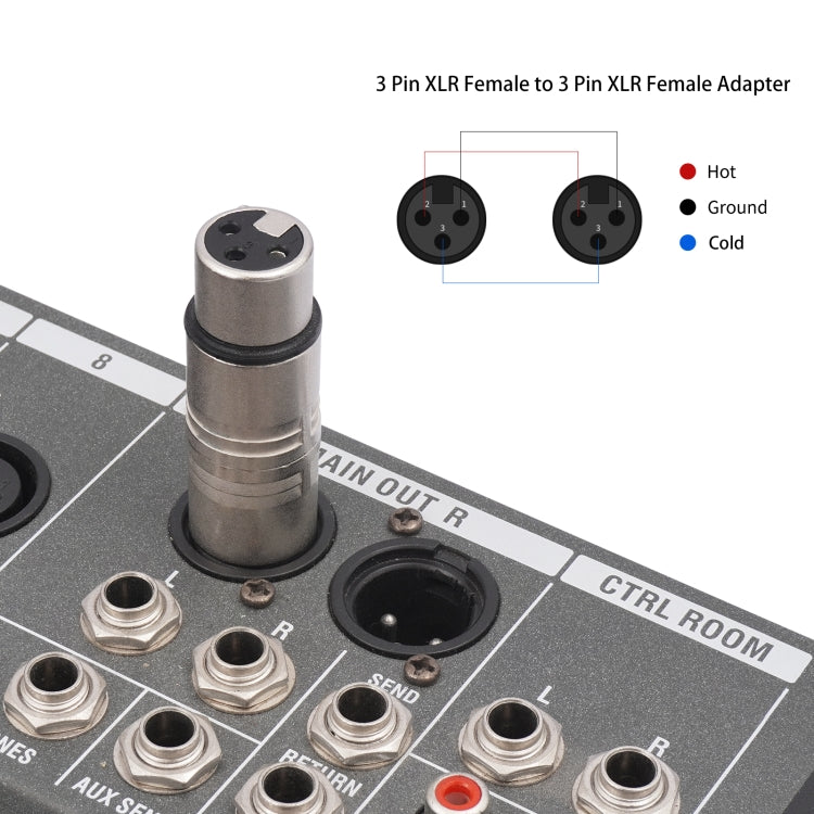 LZ1111 3Pin XLR Female to Female Adapter, LZ1111