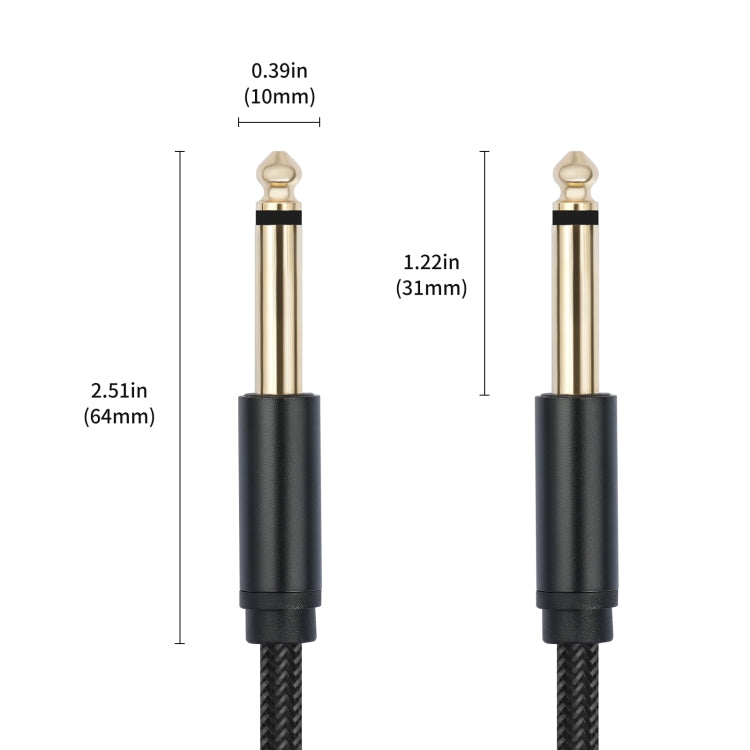 6.35mm 1/4 TRS Male to Male Electric Guitar Audio Cable, 3m, 5m