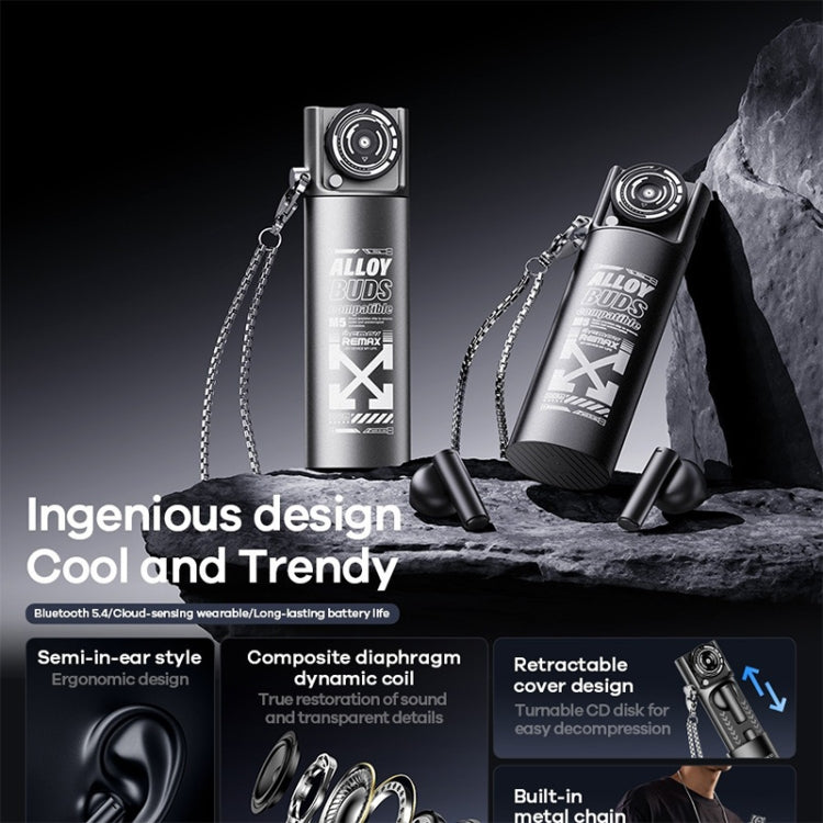 REMAX AlloyBuds M5 Metal CD Level Stereo Wireless Bluetooth Earphone