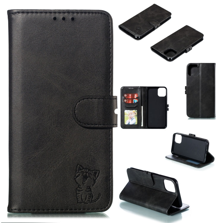 Embossed Happy Cat Pattern Horizontal Flip Leather Case with Holder & Card Slots & Wallet & Photo Frame, For Samsung Galaxy A21s, For Samsung Galaxy A71 5G, For Samsung Galaxy Note20, For Samsung Galaxy Note20 Ultra, For iPhone 12 mini                 ...