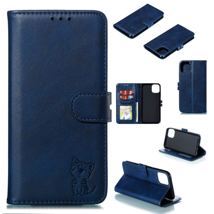 Embossed Happy Cat Pattern Horizontal Flip Leather Case with Holder & Card Slots & Wallet & Photo Frame, For Samsung Galaxy A21s, For Samsung Galaxy A71 5G, For Samsung Galaxy Note20, For Samsung Galaxy Note20 Ultra, For iPhone 12 mini                 ...