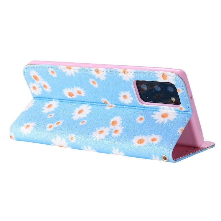 Glittering Daisy Magnetic Horizontal Flip Leather Case with Holder & Card Slots & Photo Frame, For Samsung Galaxy Note20, For Samsung Galaxy Note20 Ultra, For iPhone 12 Pro Max, For iPhone 12 / 12 Pro, For iPhone 12 mini