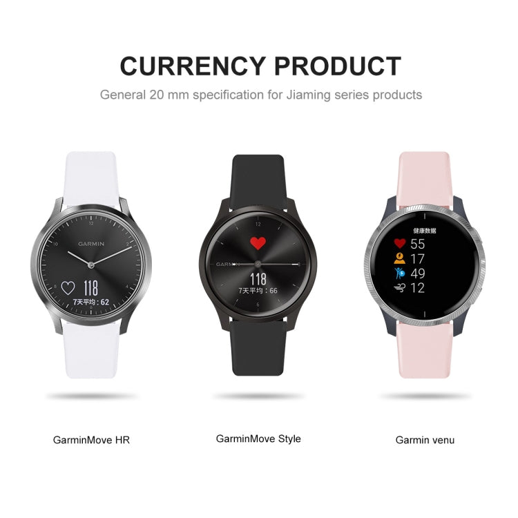 Solid Color Reverse Buckle Silicone Strap, Size: Large Size, For Garmin Vivoactive 3 / Vivomove HR