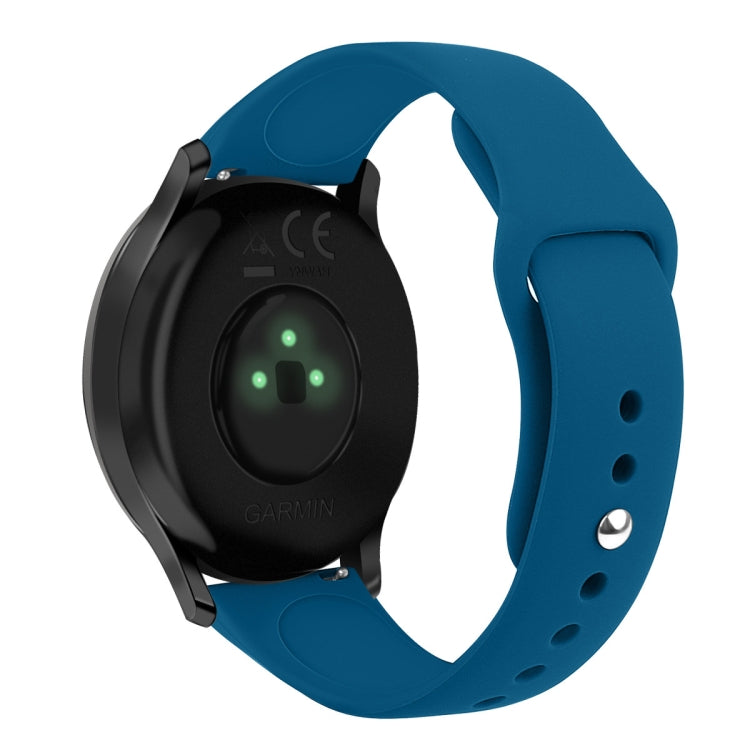 Solid Color Reverse Buckle Silicone Strap, Size: Large Size, For Garmin Vivoactive 3 / Vivomove HR